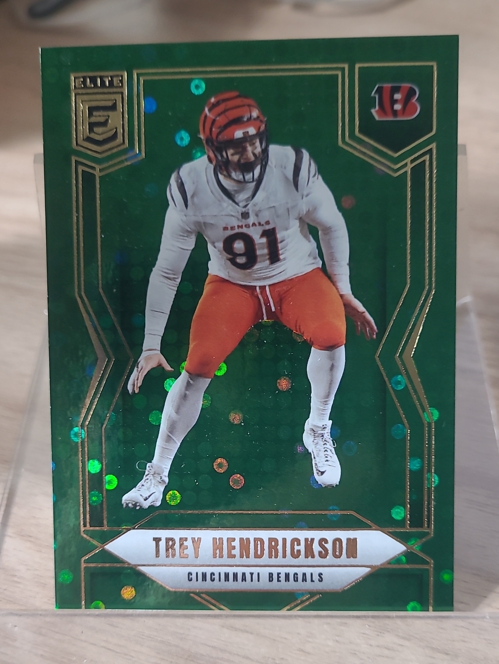Trey Hendrickson Cincinnati Bengals Green Elite Holo 2025 Dinruss Green Disco